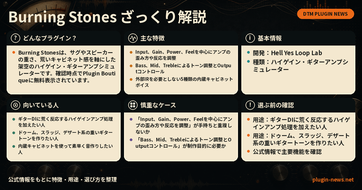 Burning Stonesとは?主な特徴・用途・選び方をまとめたプラグイン図解