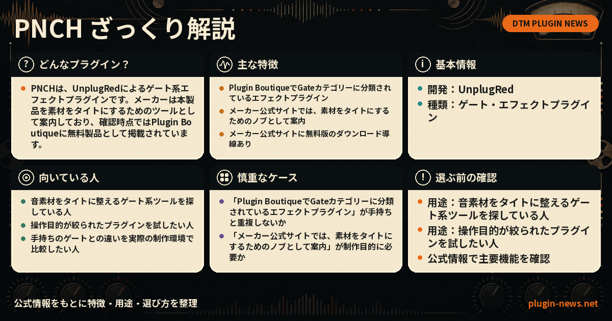 PNCHとは?主な特徴・用途・選び方をまとめたプラグイン図解