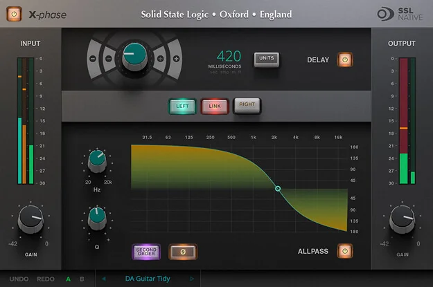 SSL Native X-Phaseの操作画面
