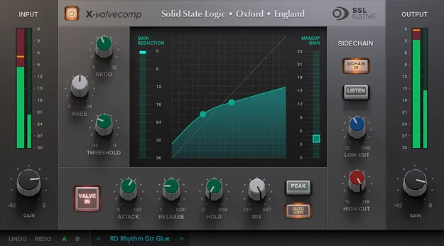 SSL Native X-ValveCompの操作画面