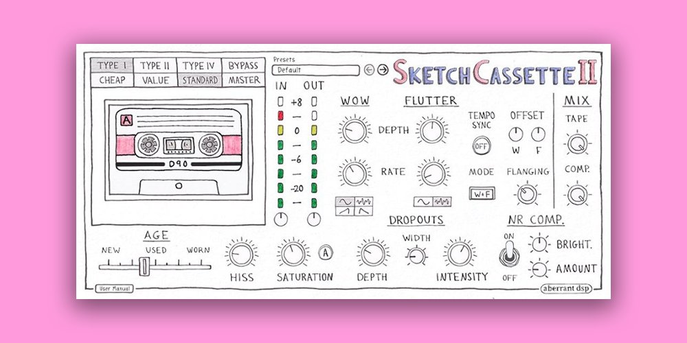 Aberrant DSP SketchCassette II の画面