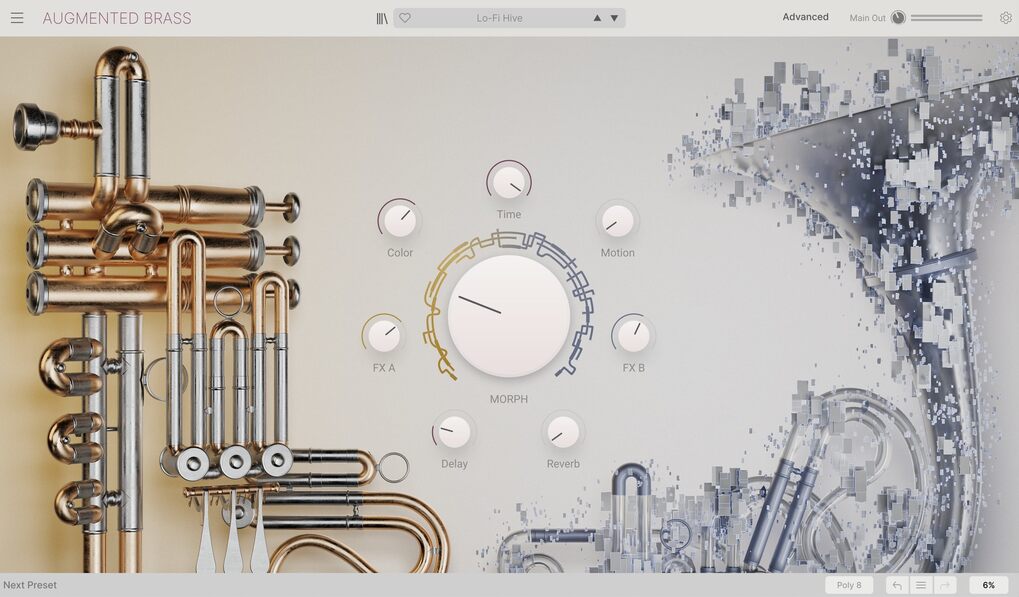 Arturia Augmented BRASS の画面