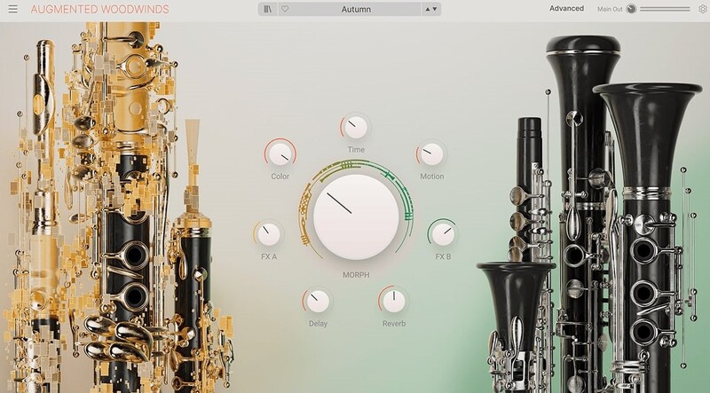 Arturia Augmented WOODWINDS の画面