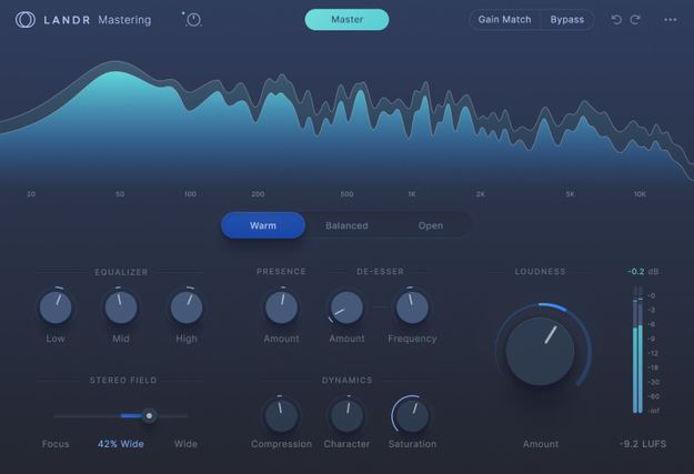 LANDR Mastering Plugin PRO の製品画像