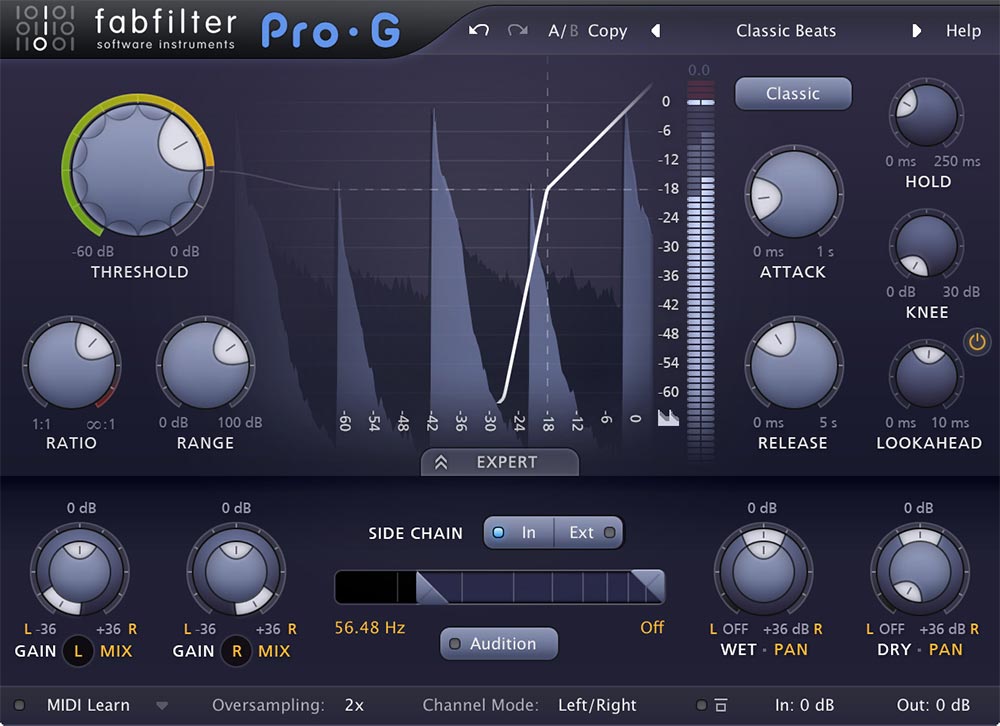 FabFilter Pro-G の画面