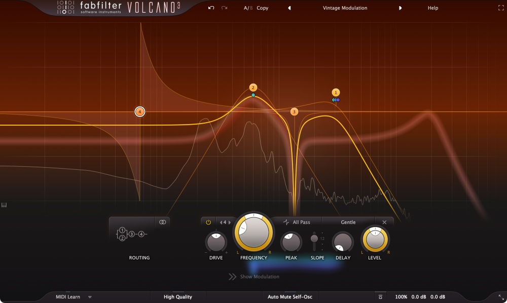 FabFilter Volcano 3 の画面