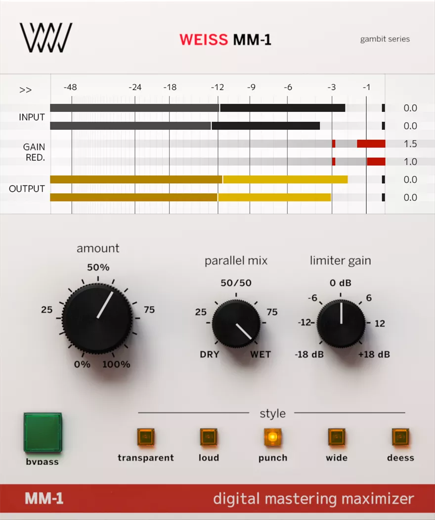 Softube Weiss MM-1 Mastering Maximizerの製品画像