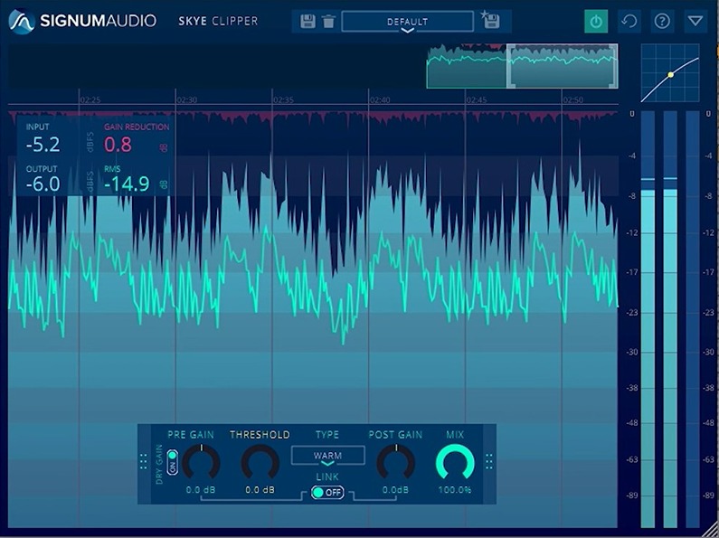 Signum Audio SKYE Clipper の画面