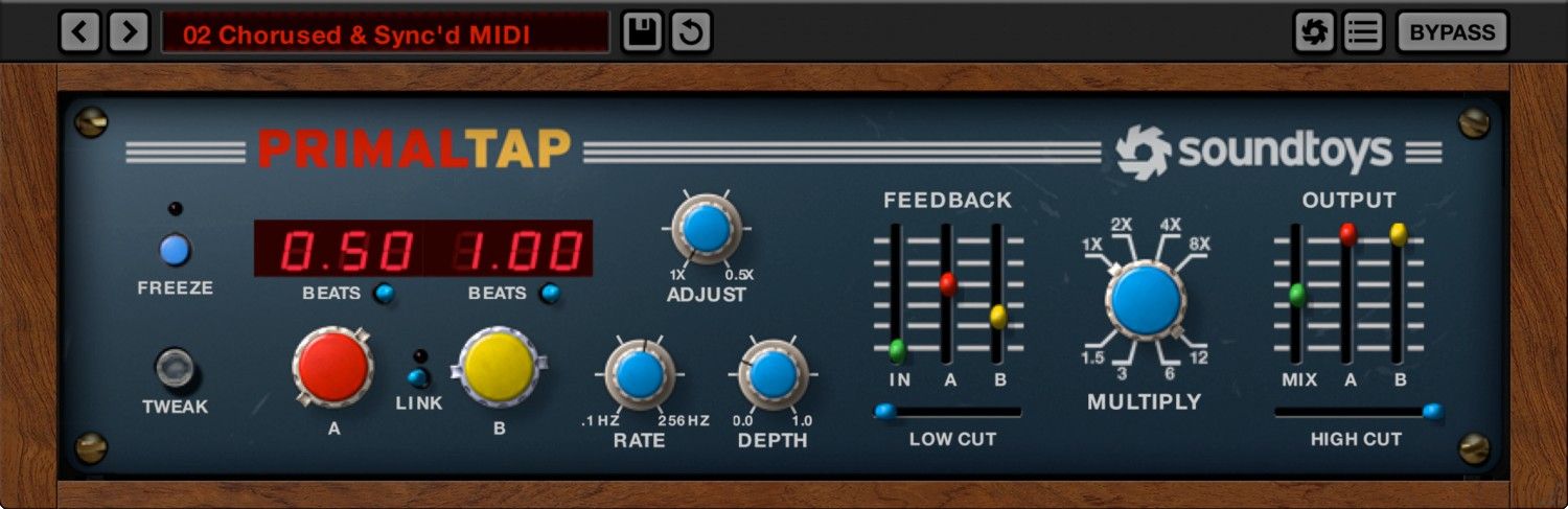 Soundtoys PrimalTap の画面