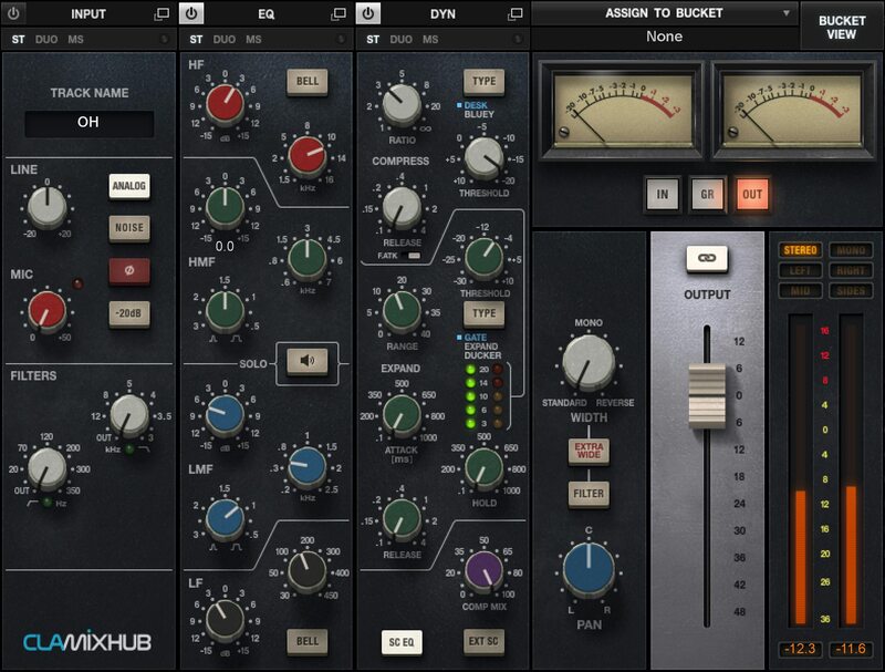 Waves CLA MixHub の画面