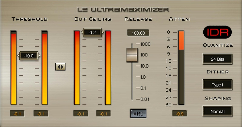 Waves L2 Ultramaximizer の画面