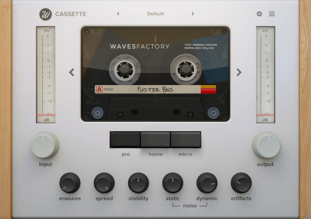 Wavesfactory Cassette の画面