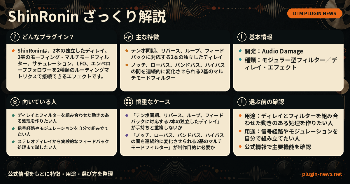 ShinRoninとは?主な特徴・用途・選び方をまとめたプラグイン図解