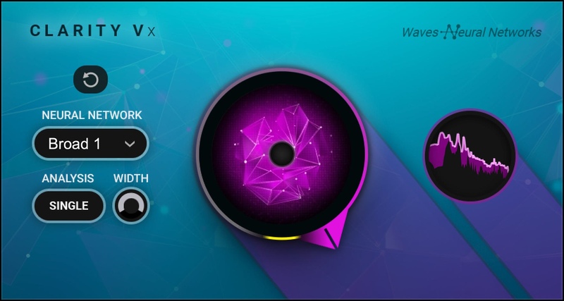 Waves Clarity Vx のプラグイン画面