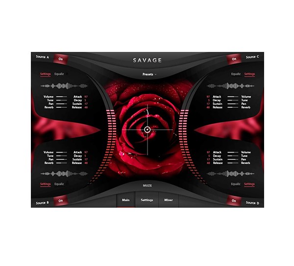 Muze「Savage」のKontakt音源画面